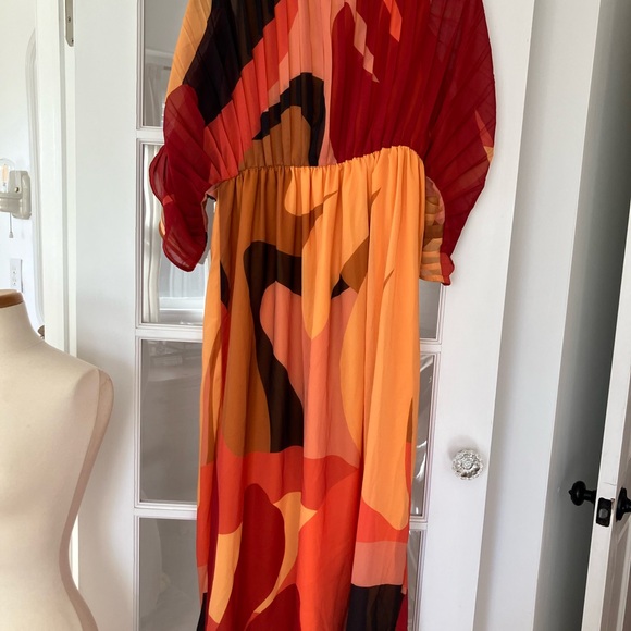 Anthropology FARM Rio Colorful Pleated Maxi Dress - Picture 5 of 8